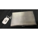 Hallmarked Silver: Cigarette case, engine turned. Birmingham 1946 E.J. Trevit & Sons. 6½oz.