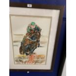 Horse Racing: Elizabeth Armstrong watercolour of Cheltenham Champion Hurdle winner Katchit, with