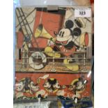Ocean Liner/Disney: Unusual 1930s Mickey Mouse SS Normandie jigsaw puzzle (Complete).