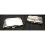 Hallmarked Silver: Cigarette cases, engine turned Mappin & Webb Birmingham 1929, and a carved case