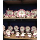 The Thomas E Skidmore Collection: Late 19th early 20th cent. tea china. Pink ground with gilt