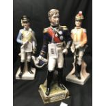 Military Ceramic Figures: 'Jean Lannes' by Dubols. 'Officer des Chasseurs', and 'Officer des