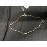 Jewellery: Gold belcher chain 18ins.. Tests 9ct. 11gms.