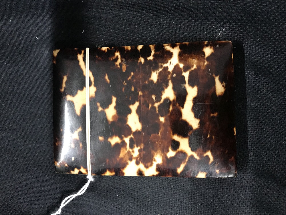 19th cent. Card case, ladies tortoiseshell. 2¾ins. x 4¼ins.