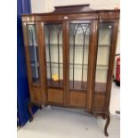 20th cent. Mahogany display cabinet. 49ins. x 66ins.