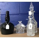 The Thomas E Skidmore Collection: Early 20th cent. Cut glass decanter (stopper a/f.), cologne