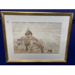 Tom Burrough 1910 - 2000: Ink with colour wash, signed lower right and dated 30-11-1971. Titled