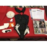 **Playboy: A rare Playboy Bunny costume, owned by Miss Debbie Britter c1969, comprising a black