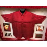 Icons of Music/Elvis Presley: Elvis Presley's Personally Worn Stunning Red Silk Shirt Hawaii 1969