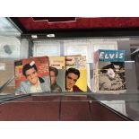 Elvis Presley Memorabilia: Records and magazines, four extended play original soundtrack