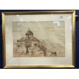 Tom Burrough 1910 - 2000: Ink with colour wash, signed lower right and dated 30-11-1971. Titled