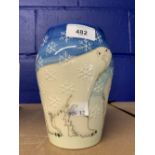 20th cent. Ceramics: Sally Tuffin China Works: Polar bear vase 6½ins. Signed Sally Tuffin to base.