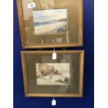 C. O. Redfern 1905: Watercolour, coastal study. Signed lower left. 6½ins. x 4½ins. Plus Lucas P.