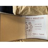 Gold leaf, box containing 9 books of 25 leaves per book produced by George M Whitely Ltd. Gold and