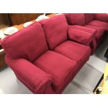 20th cent. Laura Ashley two seater sofa. Colour Cassis.