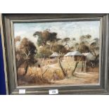 20th cent. Australian School - William Dobell Attributed: Oil on composite board, titled Summer