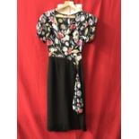 **Movies: Ida Lupino Screen Worn Costume. A 1940s day dress of black silk, the bodice with