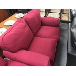 20th cent. Laura Ashley two seater sofa. Colour Cassis.