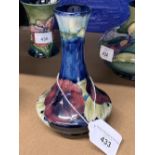 Moorcroft - The Newman Collection: Pansy mallet shaped vase 5¼ins.