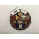 Badges: A Wiltshire Regiment car badge, chrome and clear plastic.