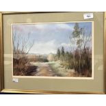 Jean Williams Pastel 'Autumn at Seagry'. Signed lower right. Framed and glazed. 14ins. x 9½ins.