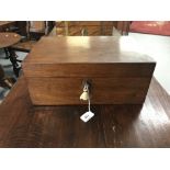 19th cent. Mahogany writing slope, single inkwell. 13½ins. x 5¾ins. x 9¼ins.