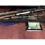 Fishing: Rods - Shakespear Strike course rod, Milbro rod, Aiken rod, Trident Match rod, Black Seal