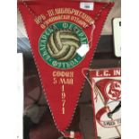 The Rowlands collection of football pennants dating from 1961 to 1971. These are all original