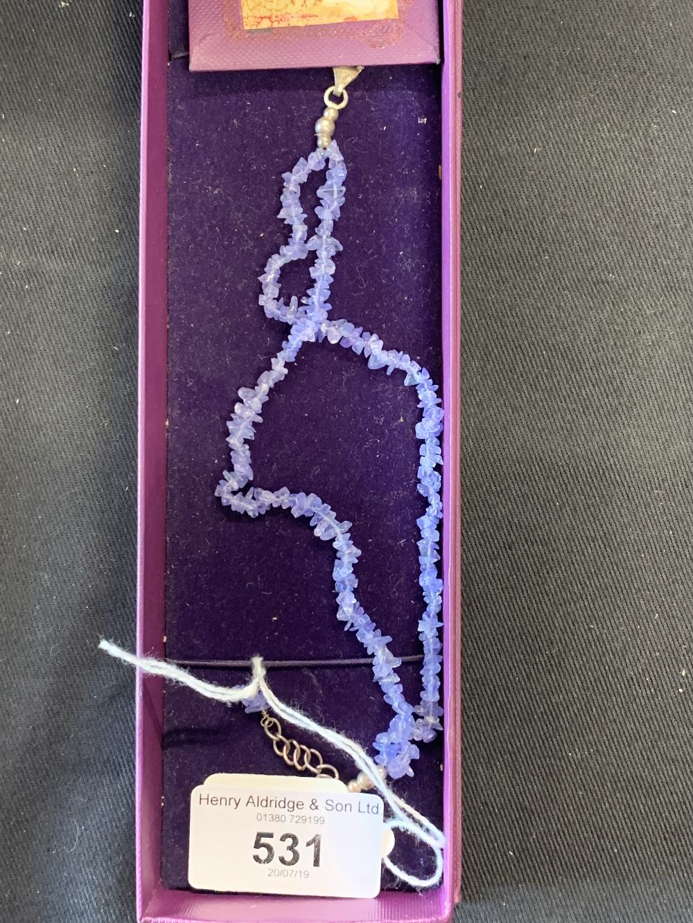 Tanzanite jewellery: Bracelet, double strand tanzanite.