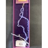 Tanzanite jewellery: Bracelet, double strand tanzanite.