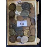 Tokens: Trowbridge Co-Op 1lb loaf tokens, Warminster 1lb loaf tokens, and others including some