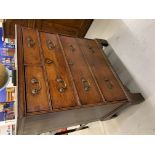 Late 18th cent. Oak chest of two short and three long drawers.