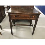 Late 17th/early 18th cent. Oak side table with drawer to front. 28ins. x 18ins.