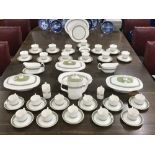 20th cent. Ceramics: Royal Doulton "Rondelay" pattern tea, coffee & part dinner set. Tea cups and