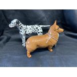 20th cent. Ceramics: Beswick Corgi and Royal Doulton Dalmatian.