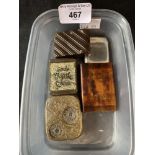 Early 20th cent. Vestas hallmarked silver Birmingham 1905, faux tortoiseshell Vesta, bakelite Vesta,