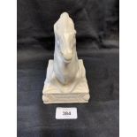 19th/20th cent. Ceramics: Doulton Carrara plinth paperweight in the form of Hippocampus, mythical