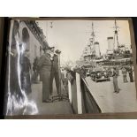 WWII/Royal Navy: Album of original photographs, mostly relating to HMS Dido towards the end of WWII.