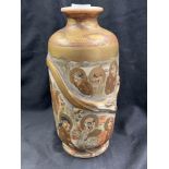 Ceramics: Japanese Meiji period Satsuma thousand faces vase depicting images of immortals with a