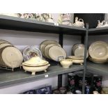 20th cent. Crown Devon, cream with gilt highlights, dinner service comprises meat ovals x 3 13¾