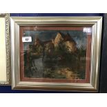 Bernard P Batchelor: Oil 'Castle at Portray', signed lower left. Framed and glazed. 12¾ins. x 10½