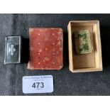 19th cent. Objects of Virtu: Miniature books. Le Petit Fabuliste, leather bound, very worn, 1ins.