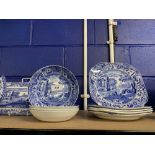 Ceramics: Early 20th cent. Spode, Italian blue backstamp, dinner, tea and sandwich ware to include