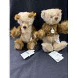 Toys: Steiff bear, Latte Macchiato, mohair in a mix of coffee colours, button and tag to ear with