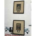 19th cent. Chromolithograph Prints: George Baxter "So Nice" and "See Saw Margery Daw". Both with