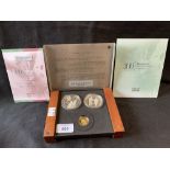 Numismatics: Mexico Independence 2010 proof set, gold Libertad ¼oz. and silver dollar 2oz.