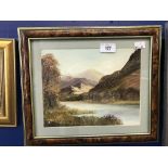 English School: Oils, 'Lake District Landscape?', initialled lower left. Framed and glazed 10ins.
