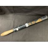 Police: William IV hardwood truncheon with hand painted crown, WRB and IIII. 19½ins.