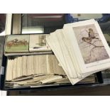 Cigarette & Tea Cards: 20th cent. Loose cigarette and tea cards, including large postcard size (