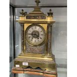 Clocks: 19th cent. French table clock signed Achille Brocot, the renowned Parisian clock maker.